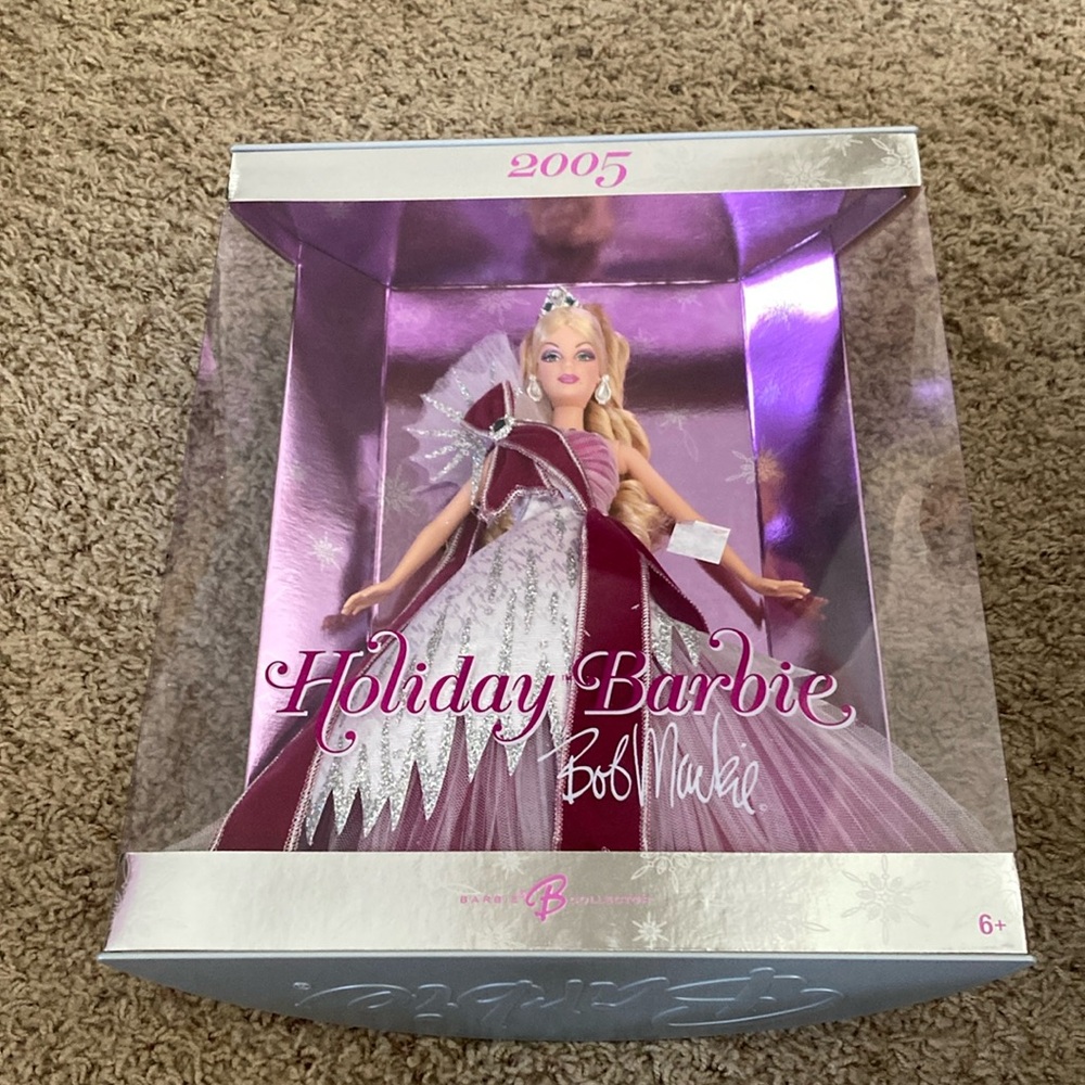 New Barbie Holiday Barbie, 2005 designed by Bob Mackie
